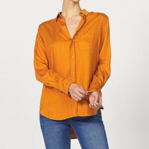 NWT Dear John Blouse Galina Lyocell Oversized Distressed Small (Fits M too)